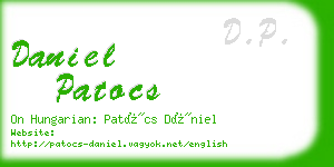 daniel patocs business card